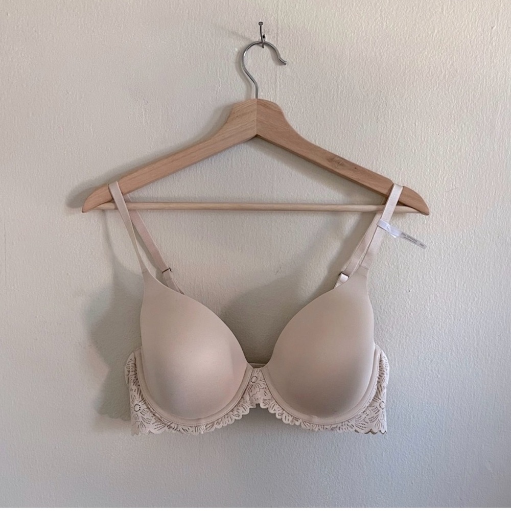 Aerie Real Sunnie Full Coverage Pale Beige Bra NEW 38C